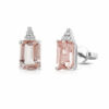 87 ORECCHINI MORGANITE OVALE-OTTAGONALE - immagine 2