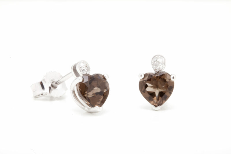 99 ORECCHINI SEMIPREZIOSI CUORE 9KT - immagine 4
