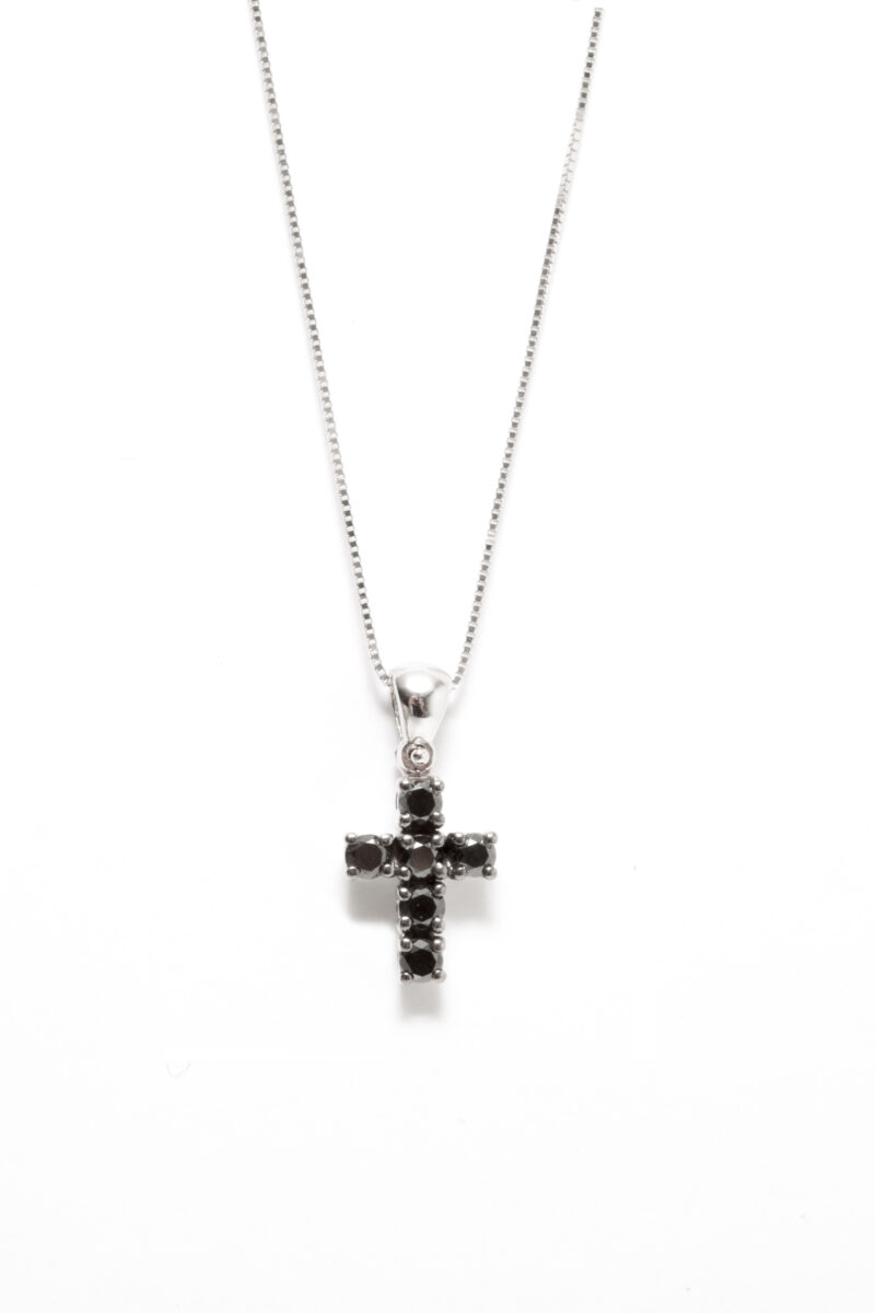 38 B CIONDOLO CROCE FILO BLACK